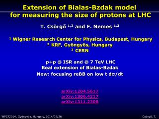 E xtension of Bialas-Bzdak model for measuring the size of protons at LHC