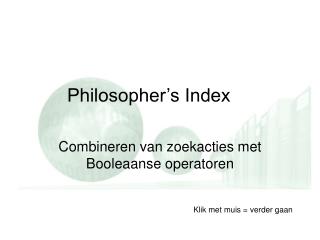 Philosopher’s Index