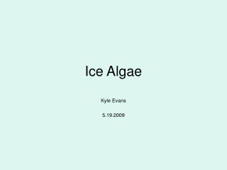 Ice Algae