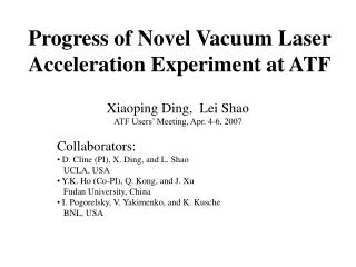 Progress of Novel Vacuum Laser Acceleration Experiment at ATF