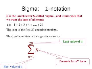 Sigma: -notation