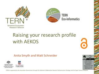 Raising your research profile with AEKOS