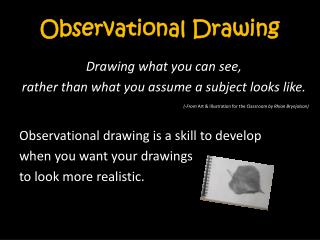 Observational Drawing