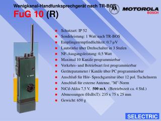Wenigkanal-Handfunksprechgerät nach TR-BOS FuG 10 (R)