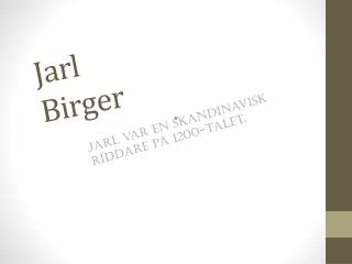 Jarl Birger