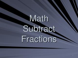 Math Subtract Fractions
