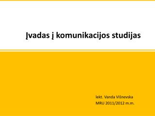 Įvadas į komunikacijos studijas