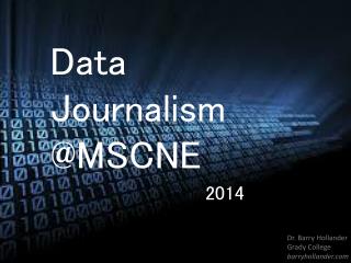 Data Journalism @MSCNE