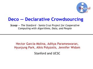 Deco — Declarative Crowdsourcing