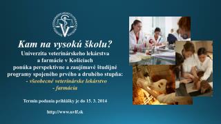 Univerzita veterinárskeho lekárstva a farmácie v Košiciach