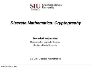 Discrete Mathematics: Cryptography