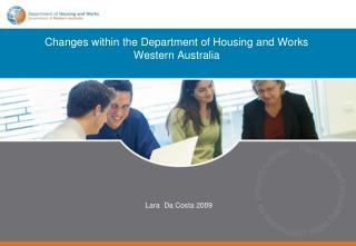Changes within the Department of Housing and Works Western Australia