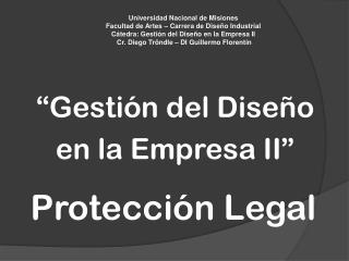 “Gestión del Diseño en la Empresa II”