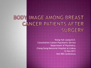 Body Image among Breast Cancer Patients after Surgery