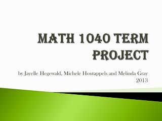 Math 1040 Term Project