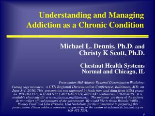 Understanding and Managing Addiction as a Chronic Condition