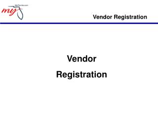 Vendor Registration