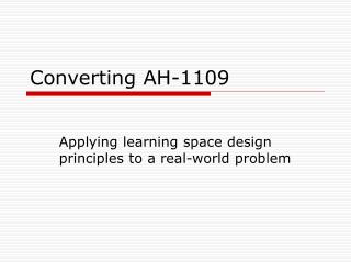 Converting AH-1109