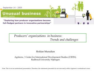 Producers’ organizations in business: