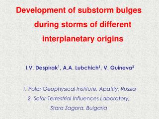 Development of substorm bulges during storms of different interplanetary origins