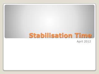Stabilisation Time