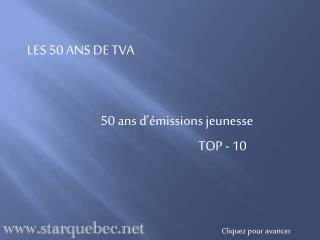 LES 50 ANS DE TVA