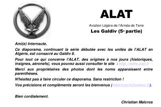 ALAT Aviation Légère de l’Armée de Terre Les Galdiv (5 e partie)