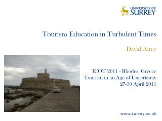 Tourism Education in Turbulent Times