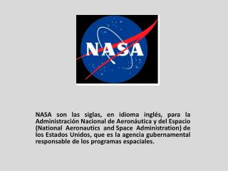 PROGRAMAS DE LA NASA