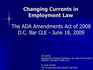 Changing Currents in Employment Law