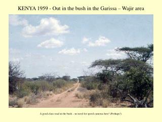 KENYA 1959 - Out in the bush in the Garissa – Wajir area