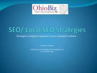 SEO/ Local SEO Strategies