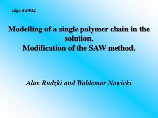 Modelling of a single polymer chain in the solution. Modification of the SAW method.