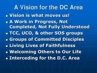 A Vision for the DC Area