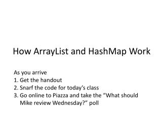 How ArrayList and HashMap Work