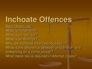 Inchoate Offences