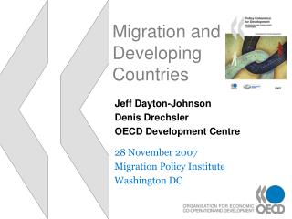 Migration and Developing Countries