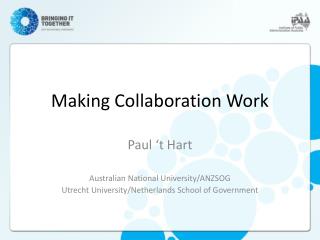 Making Collaboration Work