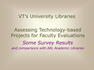 VT’s University Libraries