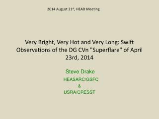 Steve Drake HEASARC/GSFC &amp; USRA/CRESST