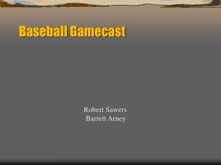 Baseball Gamecast