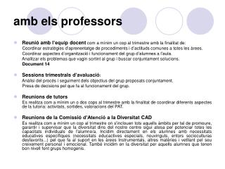 amb els professors