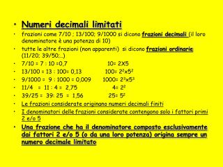 Numeri decimali limitati