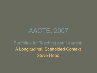 AACTE, 2007