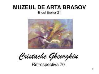 MUZEUL DE ARTA BRASOV B-dul Eroilor 21