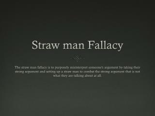 Straw man Fallacy