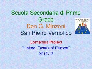 Scuola Secondaria di Primo Grado Don G. Minzoni San Pietro Vernotico