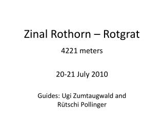 Zinal Rothorn – Rotgrat