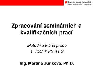 Zpracování seminárních a kvalifikačních prací