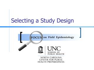 Selecting a Study Design